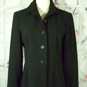 8 Jones New York black fitted suit jacket blazer